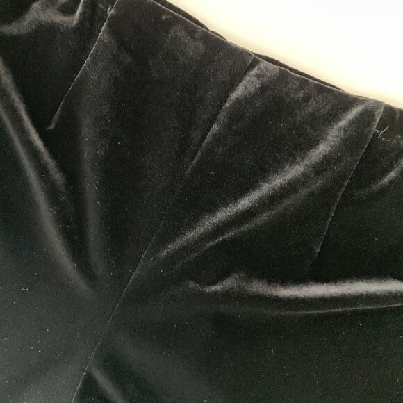 VTG Chicos Sz Large Black Velvet Pull-On Pants Short Wide Leg - Picture 4 of 13